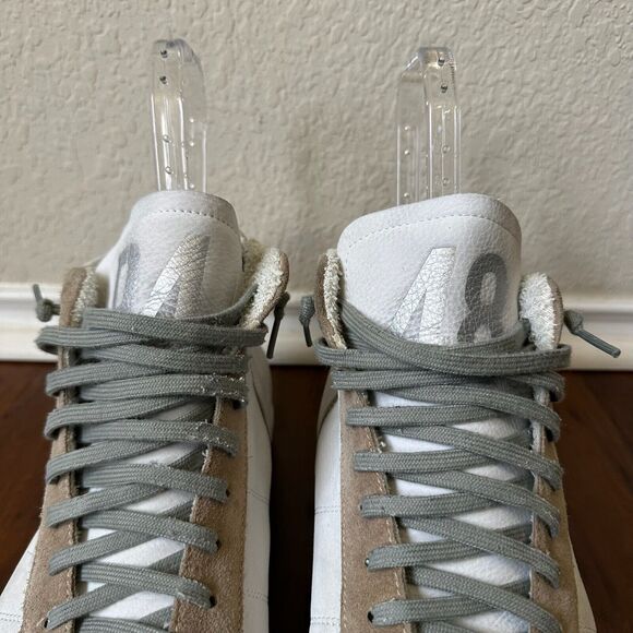 P448 Star 2.0 High Top Sneakers White/Tan Leather Lace Up - Picture 4 of 11